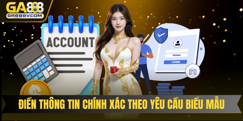 Điền thông tin chính xác theo yêu cầu biểu mẫu hiển thị